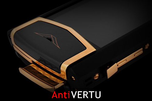  vertu signature s design pure black red gold