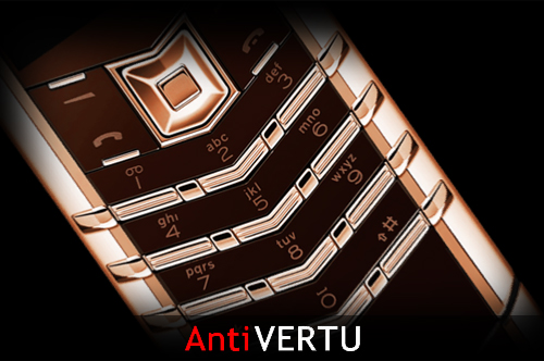 копия vertu signature s design red gold brown leather