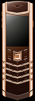 ����� vertu signature s design red gold brown leather
