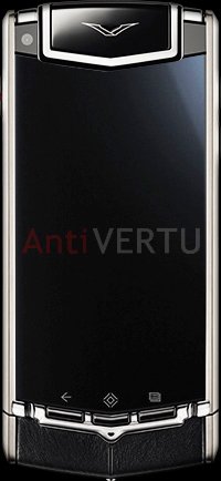 vertu ti titanium black leather